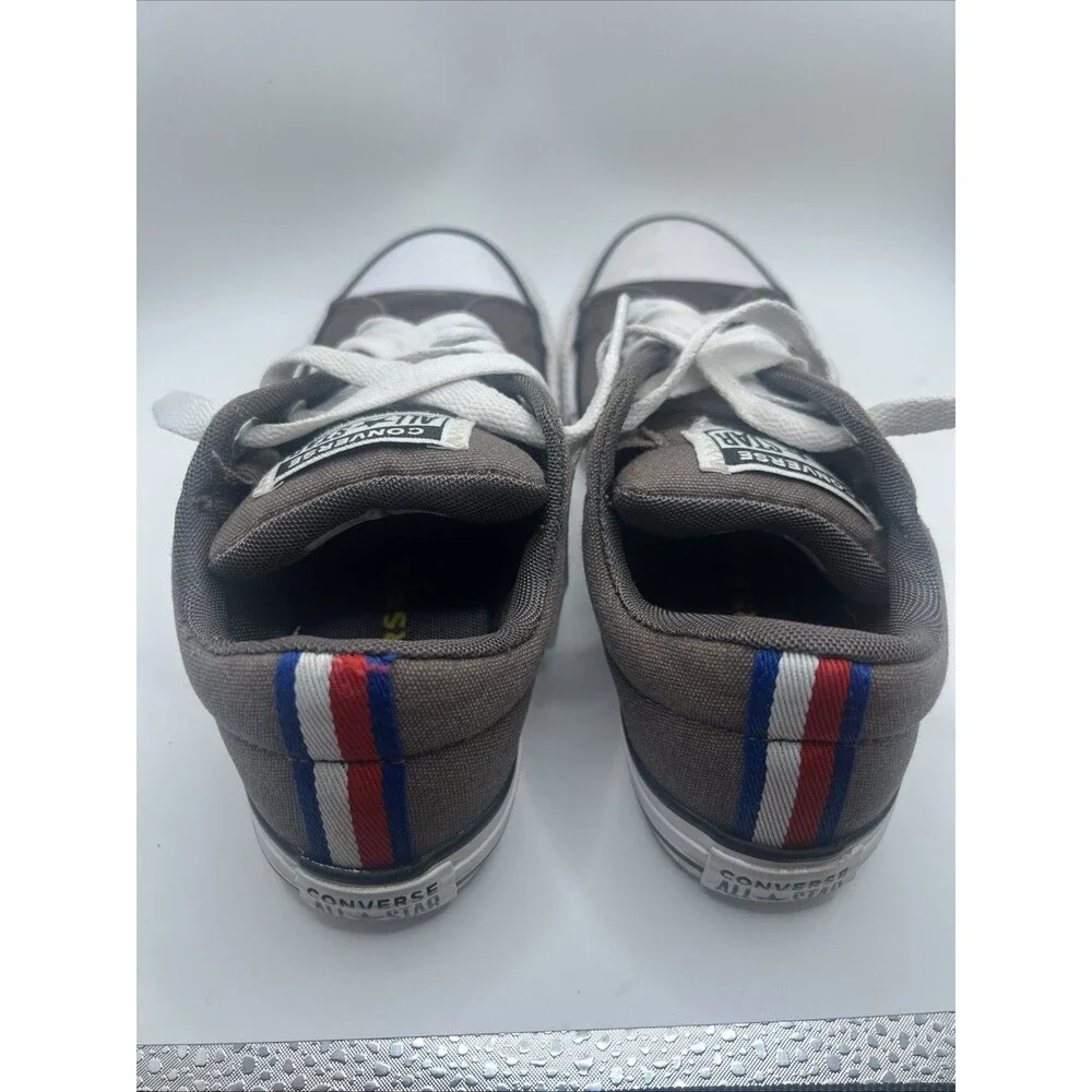 Converse CTAS Street Slip Youth Size 1 Grey Blue Stripe EUC
